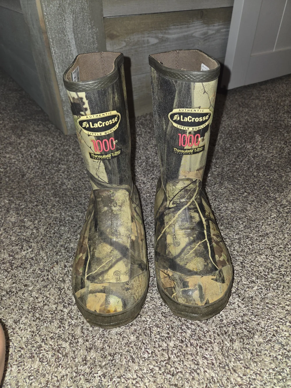 LaCrosse Kids Camo Waterproof Rain Boots - Brown/Green